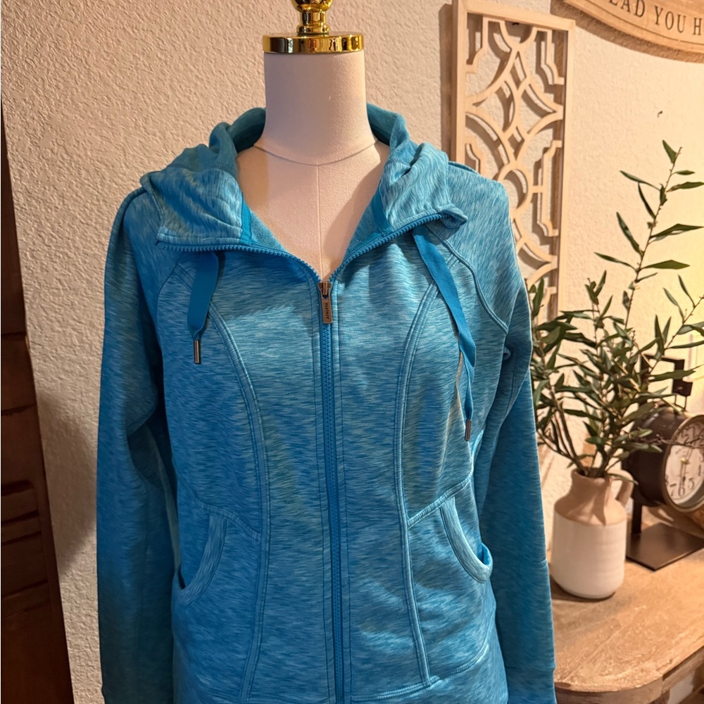 Athleta Teal Fleece Jacket - Picture 1 of 4